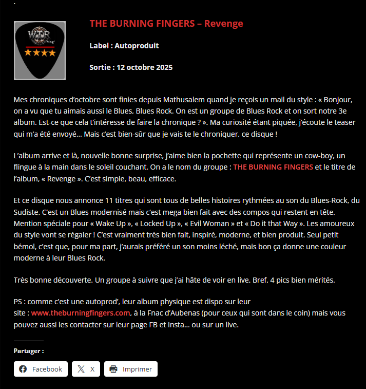 Chronique wtr revenge